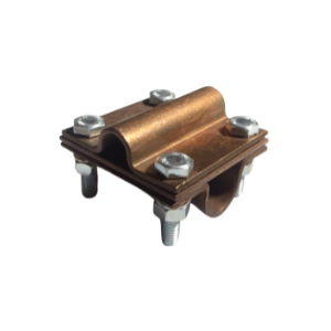 Square Copper Clamp Round to Rod